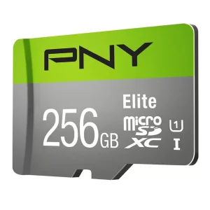 کارت حافظه microSDXC پی ان وای مدل PNY Elite A1 V10 U1 C10 سرعت 100MBs ظرفیت 256 گیگابایت به همراه آداپتور SD