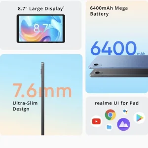 تبلت 8.7 اینچی ریلمی مدل Pad Mini Wi-Fi ظرفیت 32 گیگابایت و رم 3 گیگابایت