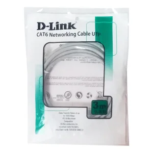 پچ کورد Cat6 دی-لینک مدل DLink Cord Cat6 UTP 3m NCB-C6UGRYR1-3