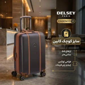 چمدان دلسی مدل CADENCE کد 1677801 سایز کوچک ارتفاع 55 سانتی متر