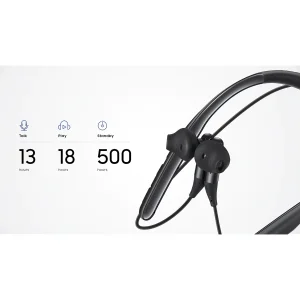 هدفون بلوتوثی گردنی سامسونگ مدل Level U2 بدون قابلیت نویز کنسلینگ، درگاه شارژ USB Type-C، دارای میکروفون داخلی با کیفیت HD، مقاوم در برابر رطوبت و عرق