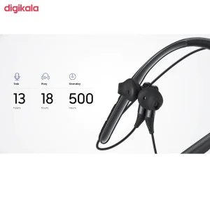 هدفون بلوتوثی گردنی سامسونگ مدل Level U2 بدون قابلیت نویز کنسلینگ، درگاه شارژ USB Type-C، دارای میکروفون داخلی با کیفیت HD، مقاوم در برابر رطوبت و عرق
