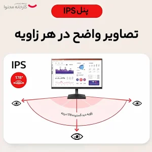 مانیتور 23.8 اینچ ال جی مدل 24MR400-B با وضوح Full HD، پنل IPS و نرخ به‌روزرسانی 100 هرتز