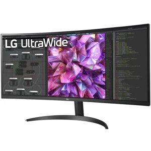 مانیتور خمیده 34 اینچ ال جی مدل 34WQ60C-B با وضوح UWQHD، پنل IPS و نرخ به‌روزرسانی 60 هرتز