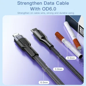 کابل تبدیل USB-C به لایتنینگ یسیدو مدل CA107 6mm طول 1.2 متر