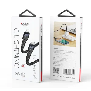 کابل تبدیل USB-C به لایتنینگ یسیدو مدل CA107 6mm طول 1.2 متر
