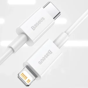 کابل تبدیل USB-C به لایتنینگ بیسوس مدل Superior Series Fast طول 0.25 متر