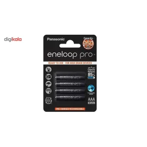 باتری نیم قلمی قابل شارژ پاناسونیک مدل Eneloop بسته 4 عددی