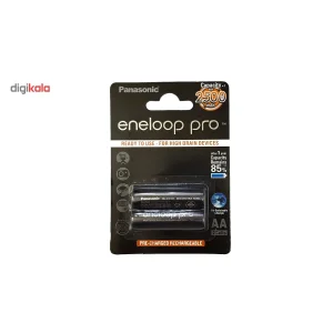 باتری قلمی قابل شارژ پاناسونیک مدل Eneloop Pro - بسته 2 عددی