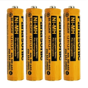 باتری نیم قلمی قابل شارژ پاناسونیک مدل NI-MH550mAh بسته ۴ عددی