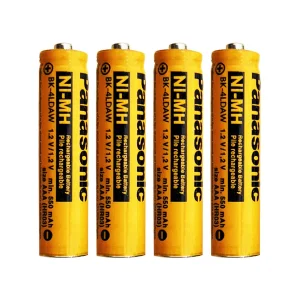 باتری نیم قلمی قابل شارژ پاناسونیک مدل NI-MH550mAh بسته ۴ عددی