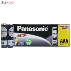 باتری نیم قلمی پاناسونیک مدل extra heavy duty بسته 60 عددی