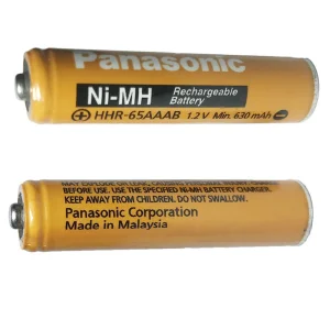 باتری نیم قلمی قابل شارژ پاناسونیک مدل Ni-MH/HHR-65AAAB بسته دو عددی