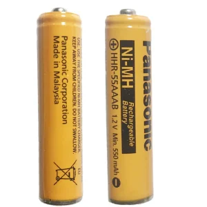 باتری نیم قلمی قابل شارژ پاناسونیک مدل (Ni-MH/HHR-55AAABHRMR03(Malaysia بسته دو عددی