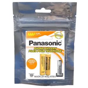 باتری نیم قلمی قابل شارژ پاناسونیک مدل (Ni-MH/HHR-55AAABHRMR03(Malaysia بسته دو عددی