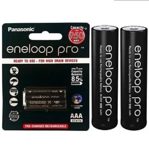 باتری نیم قلمی قابل شارژ پاناسونیک مدل eneloop pro 950mAh بسته 2 عددی