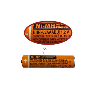 باتری تلفن بی سیم پاناسونیک مدل HHR-63AAABU بسته 2 عددی