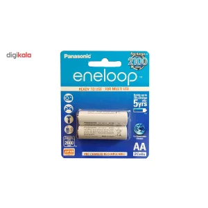 باتری قلمی قابل شارژ پاناسونیک مدل Eneloop JAPAN Techoilogy بسته 2 عددی