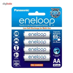 باتری قلمی قابل شارژ پاناسونیک مدل Eneloop BK-3MCCE/4BT بسته 4 عددی