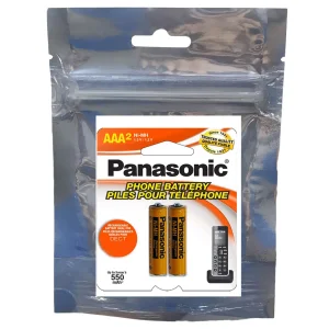 باتری نیم قلمی قابل شارژ پاناسونیک مدل Ni-MH.HHR-55AAABHRMR03  بسته دو عددی