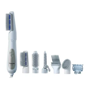 سشوار برس‌دار حالت‌دهنده 650 وات پاناسونیک مدل EH-KA81، موتور DC، وزن 1000 گرم، دارای سری برس‌دار گرد پهن، سری برس‌دار تخت، سری دندانه‌دار با ویژگی صاف‌کنندگی، حجم‌دهندگی
