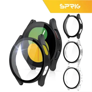 کاور اسپریگ مدل Hard Guard مناسب برای ساعت هوشمند سامسونگ Galaxy Watch 4 44mm به همراه محافظ صفحه نمایش