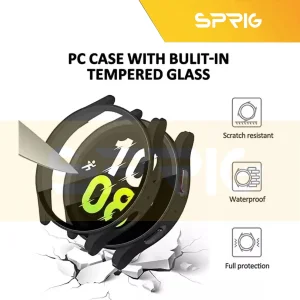 کاور اسپریگ مدل PC-Bumper مناسب برای ساعت هوشمند سامسونگ Galaxy Watch 5 44mm به همراه محافظ صفحه نمایش