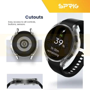 کاور اسپریگ مدل Protective مناسب برای ساعت هوشمند سامسونگ Galaxy Watch 4 40mm به همراه محافظ صفحه نمایش