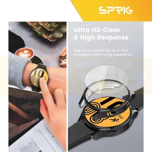 کاور اسپریگ مدل Protective مناسب برای ساعت هوشمند سامسونگ Galaxy Watch 5 44mm به همراه محافظ صفحه نمایش