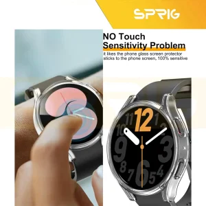 کاور اسپریگ مدل Protective مناسب برای ساعت هوشمند سامسونگ Galaxy Watch 5 44mm به همراه محافظ صفحه نمایش