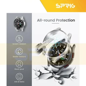 کاور اسپریگ مدل Guardians مناسب برای ساعت هوشمند سامسونگ Galaxy Watch 4 Classic 46mm به همراه محافظ صفحه نمایش