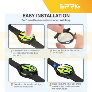 کاور اسپریگ مدل SPG مناسب برای ساعت هوشمند سامسونگ Galaxy Watch 7 40mm به همراه محافظ صفحه نمایش