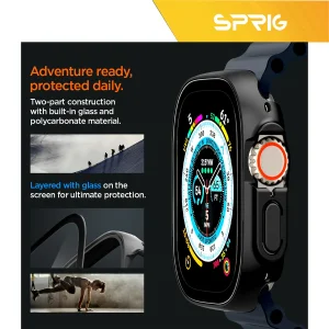 کاور اسپریگ مدل SP-360 مناسب برای ساعت هوشمند ویرفیت HK9 Ultra 2 Max به همراه محافظ صفحه نمایش
