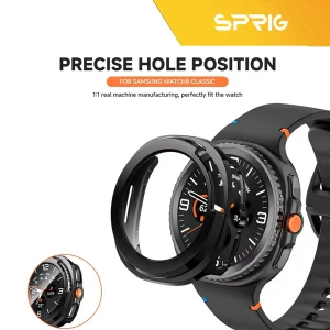 کاور اسپریگ مدل HD PCGLS مناسب برای ساعت هوشمند سامسونگ Galaxy Watch 8 Classic 46mm به همراه محافظ صفحه نمایش
