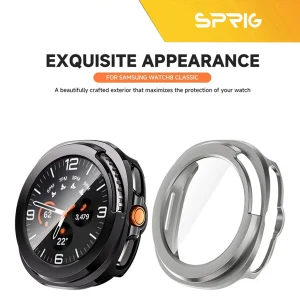 کاور اسپریگ مدل HD PCGLS مناسب برای ساعت هوشمند سامسونگ Galaxy Watch 8 Classic 46mm به همراه محافظ صفحه نمایش