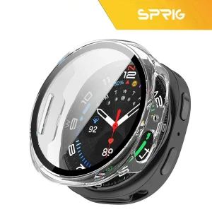 کاور اسپریگ مدل HD PCGLS مناسب برای ساعت هوشمند سامسونگ Galaxy watch 9 40mm به همراه محافظ صفحه نمایش