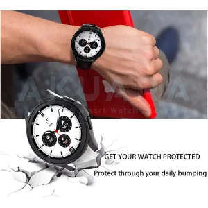 کاور آکوآرا مدل Full Protection Guard مناسب برای ساعت هوشمند سامسونگ Galaxy watch 4 Classic 46mm به همراه محافظ صفحه نمایش