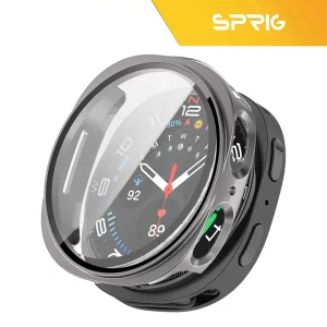 کاور اسپریگ مدل HD PCGLS مناسب برای ساعت هوشمند سامسونگ Galaxy Watch 8 44mm به همراه محافظ صفحه نمایش