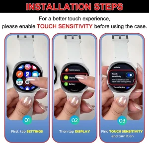 کاور آکوآرا مدل GRDH مناسب برای ساعت هوشمند سامسونگ Galaxy Watch 8 44mm به همراه محافظ صفحه نمایش