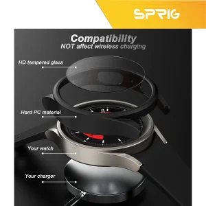 کاور اسپریگ مدل SP-360 مناسب برای ساعت هوشمند سامسونگ Galaxy Watch 4 46mm به همراه محافظ صفحه نمایش