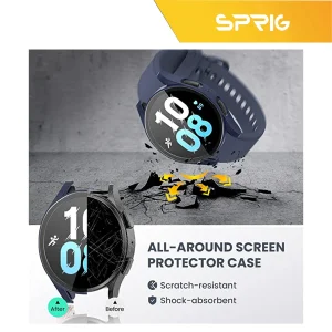کاور اسپریگ مدل SPG Case مناسب برای ساعت هوشمند سامسونگ Galaxy Watch 5 44mm به همراه محافظ صفحه نمایش