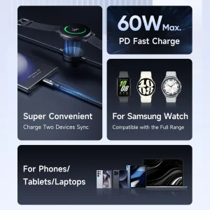 کابل شارژ USB-C مک دودو مدل CA-417 مناسب برای ساعت هوشمند سامسونگ Galaxy Watch 4-6 Fit2/3  5Pro 4/6Classic