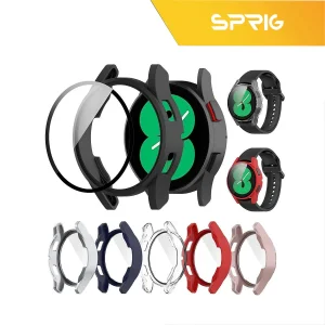 کاور اسپریگ مدل Hard Guard مناسب برای ساعت هوشمند سامسونگ Galaxy Watch 4 40mm به همراه محافظ صفحه نمایش