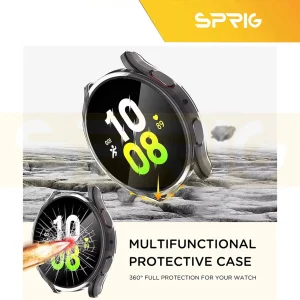 کاور اسپریگ مدل Protective مناسب برای ساعت هوشمند سامسونگ Galaxy Watch 6 44mm به همراه محافظ صفحه نمایش