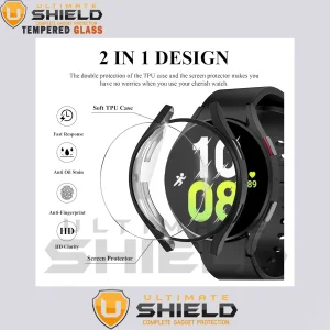 کاور آلتیمیت شیلد مدل PC-Bumper-UL مناسب برای ساعت هوشمند سامسونگ Galaxy Watch 5 44mm به همراه محافظ صفحه نمایش