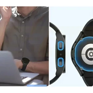 کاور اسپریگ مدل PC Guard Bump مناسب برای ساعت هوشمند سامسونگ Galaxy Watch 7 44mm به همراه محافظ صفحه نمایش