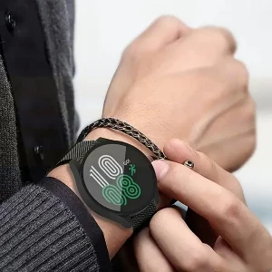 کاور اسپریگ مدل PC Guard Bump مناسب برای ساعت هوشمند سامسونگ Galaxy Watch 7 44mm به همراه محافظ صفحه نمایش
