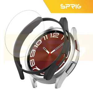 کاور اسپریگ مدل PC-Bumper مناسب برای ساعت هوشمند سامسونگ Galaxy Watch 6 Classic 43mm به همراه محافظ صفحه نمایش