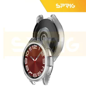 کاور اسپریگ مدل PC-Bumper مناسب برای ساعت هوشمند سامسونگ Galaxy Watch 6 Classic 43mm به همراه محافظ صفحه نمایش