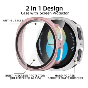 کاور آکوآرا مدل GRDH مناسب برای ساعت هوشمند سامسونگ Galaxy Watch 8 40mm به همراه محافظ صفحه نمایش